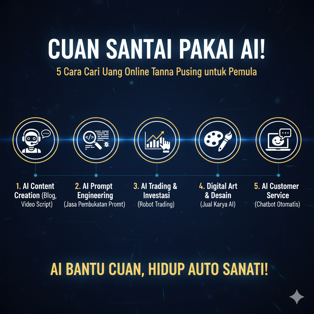 Cuan Santai Pakai AI! 5 Cara Cari Uang Online Tanpa Pusing untuk Pemula